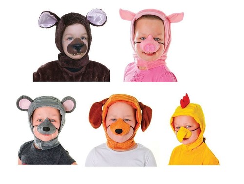 #Animal Kingdom Child Fancy Dress Hood And Nose One Size Set Animals /& Nature