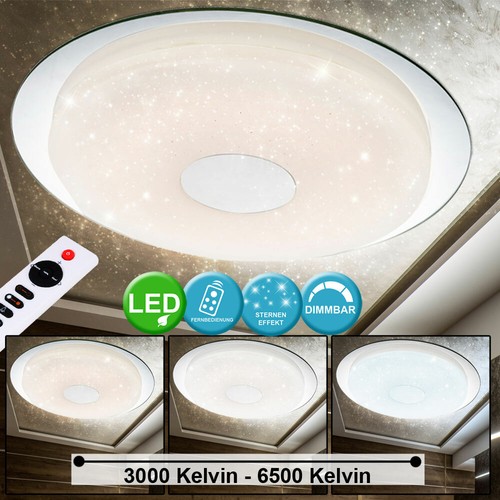 LED Decken Leuchte Sternen Effekt Lampe DIMMER Fernbedienung Wohn Schlaf Zimmer