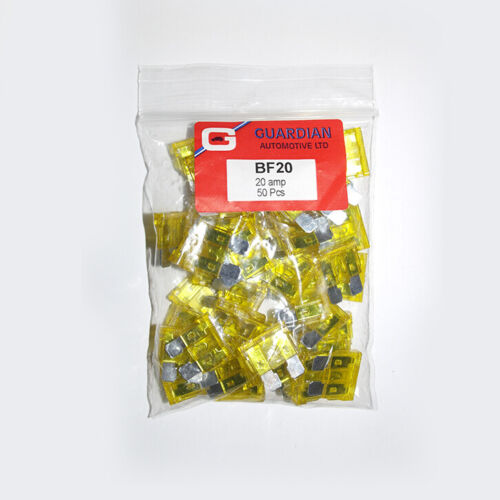 50 Pieces WORKSHOPPLUS FREE DELIVERY Standard Blade Fuses 20 Amp