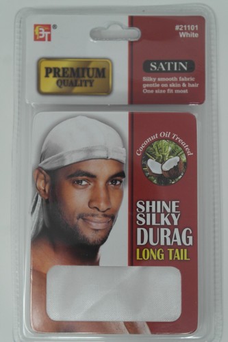 U Pick 1 PREMIUM QUALITY SATIN SHINE SILKY DURAG LONG TAIL Coconut Oil Treated