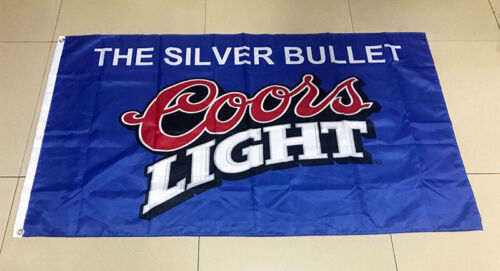 Coors Light Refreshing Beers Flag Banner 3x5 ft Sign Man Cave THE SLIVER BULLET