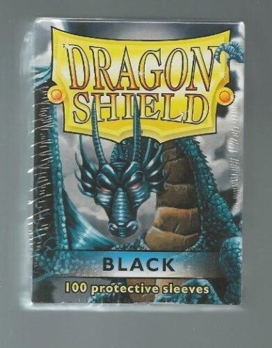 100 Dragon Shield Black Protective Sleeves Sealed Magic MTG FREE SHIPPING