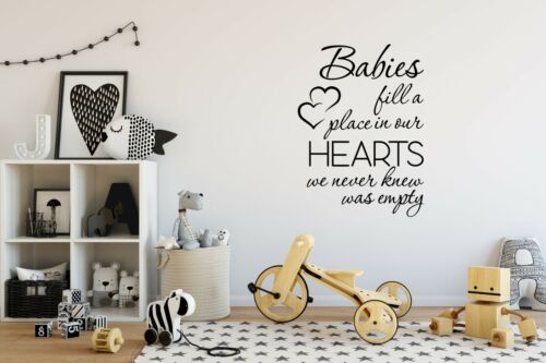 Details about  / Babies Fill A Place In Our Hearts////Removable Vinyl Quotes Stickers////Wall Decal