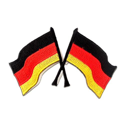 Aufnäher // Bügelbild Racing Flagge Fahne schwarz 9,8 x 7,2 cm Patches