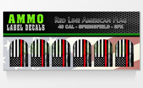 SPRINGFIELD XD XDM 40 CAL Red Line American Flag Firefighter Mag Base Decal 6 PK