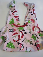 DEAL Carter's Size 24 Months Fleece Blanket Sleeper Pink Santa Snowman