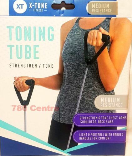 XT Toning Tube Resistance Band X-TONE Fitness Elastic Expander Gym Workout