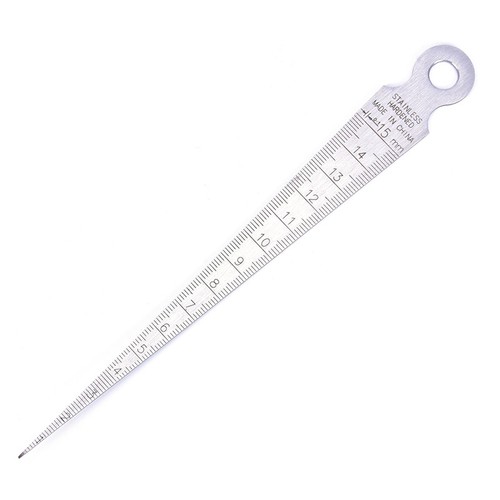 1-15mm Stainless steel taper gauge feeler gap hole double side measuring tool