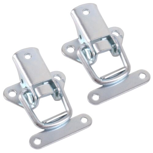 2x TOGGLE CATCHES Bright Zinc Plated Latches Suitcase Box Chest DJ Case Clasps 