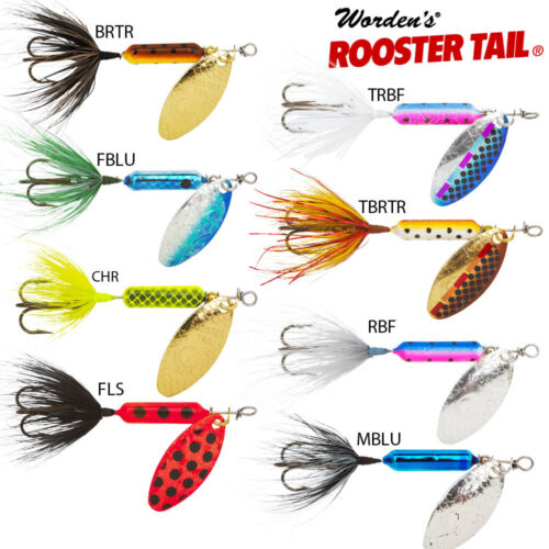 Rooster Tail Spinner wordens 7 /& 10GM-No1 leurre in USA saumon 2Wts truite