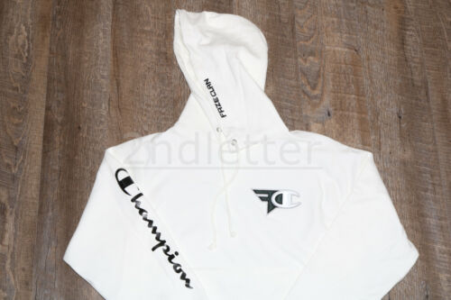 FaZe Clan x Champion Ghost White Limited Edition Pullover Hoodie New in Bag