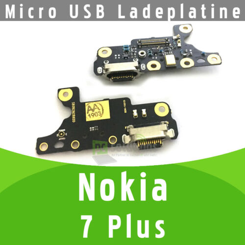 ✅ Nokia 7 plus original micro USB-C placa hembrilla de carga micrófono socket Connector