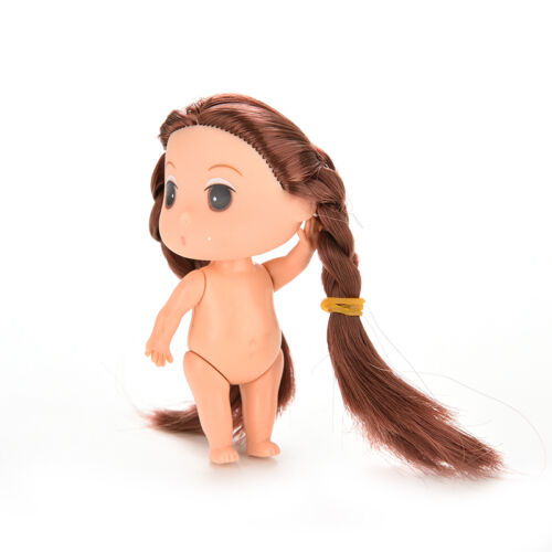 Mini Naked Doll with Double Brown Braids Princess Cake Mold for ddung Girl PVCA