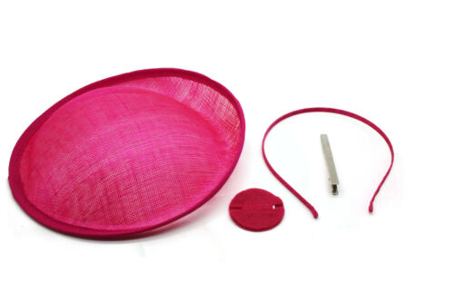 Sinamay Disc 22cm Round Fascinator Base Set DIY Material Craft Making 4 In 1 Set 