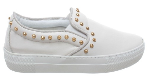 Details about / Women/'s Shoes Loafers Slip On 30U Born For Italian Craft 5038D White Leather