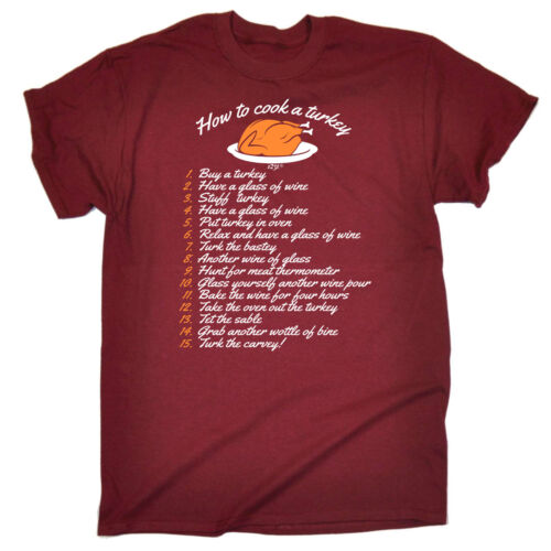 Funny T Shirt How To Cook A Turkey Birthday Joke tee Gift Novelty T-SHIRT