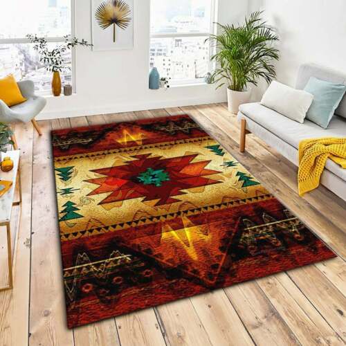 Native American Pattern Area Rug Floor Mat Carpet Home decor 