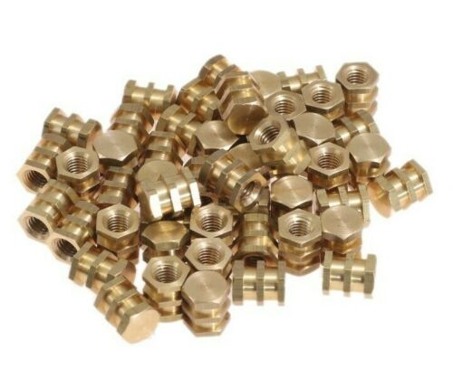 blind Brass Insert Nut Injection Moulding 50 X M5 Thread L=10mm Threaded M5x10mm