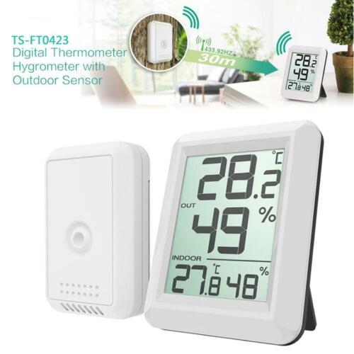 TS-FT0423 Digital Kabellos Innen Außen Thermo-Hygrometer Thermometer 