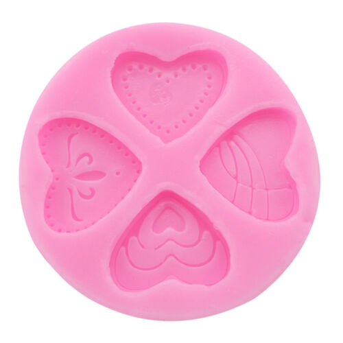 3D Silicone Heart Shaped Lover Mold Fondant Cake Cookies DIY Baking Tool  L 