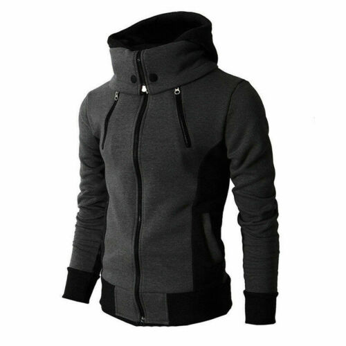 Warm Coat Sweatshirt Zip Up Winter Mens Casual Hooded Jacket Outwear Hoodies Top