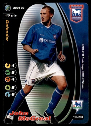 John McGreal Ipswich Town no 116 Wizards Of The Coast 2001//2002