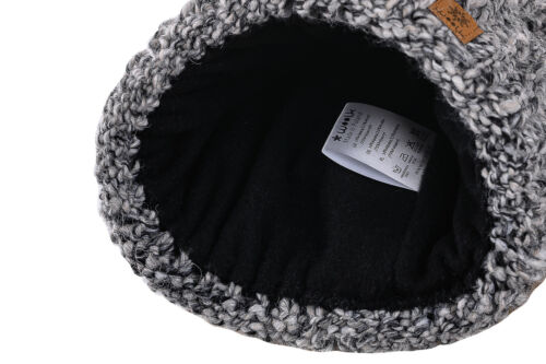 Unisex Women Winter Warm Beanie Hat Warm Knitted With Faux Large Pom Pon Miki