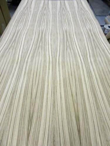 Zebrawood African genuine wood veneer 48&#034; x 96&#034; with paper backer 1/40th&#034; thick