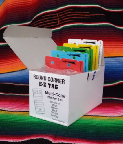 Car Dealer Key Tags, Multi Color Self Laminating versa tag style from E-Z Line
