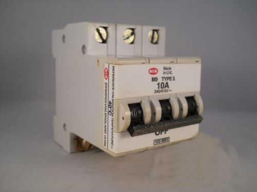 MEM Reja de desminado 6 Amp Tipo 3 Interruptor de fase de Polo triple 3 6A-20A memshield 
