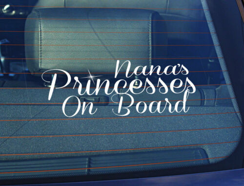 autocollant Nana de princesses à bord 100 x 250 mm Le collement électrostatique Fenêtre Voiture Signe