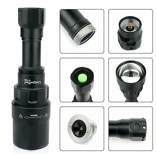 UniqueFire 1605 50MM Osram 850nm Infrared USB Rechargeable Zoomable Flashlight 