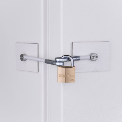 Marinelock White Refridgerator Door Lock with Padlock 