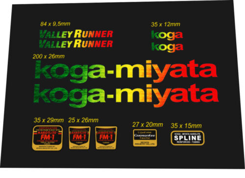KOGA MIYATA Valley Runner 1990 Frame Décalque Set Rasta fonctionne