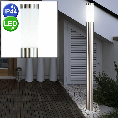 LED Außen Lampe Park Beleuchtung Edelstahl Stand Steh Strahler Terrassen Leuchte