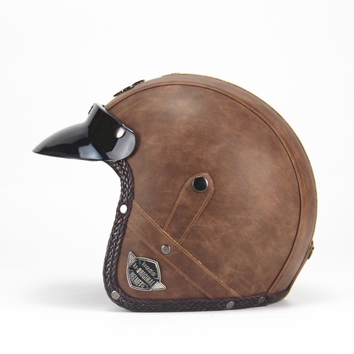 VOSS Motorcycle Half Helmets Open Face Vintage Chopper Goggle Mask For s