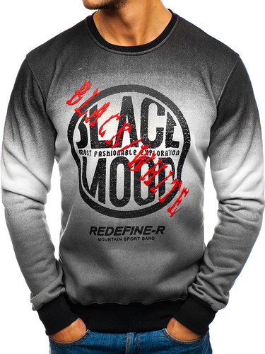 Sweatshirt Langarmshirt Rundhals Pullover Pulli Print Herren Mix BOLF 1A1 Motiv