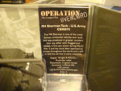 CORGI WWII US ARMY M4 SHERMAN TANK /"OPERATION OVERLORD /"  #CS90075