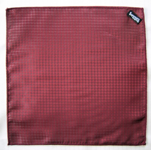 SUPERNOVA Burgundy Tonal Dogtooth Pocket Square Handkerchief Indie Scooter Skin