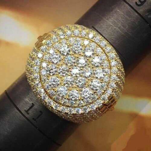 Details about   3CT Round Cut VVS1 Diamond Men's Wedding Pinky Band Ring 14K Yellow Gold Over 