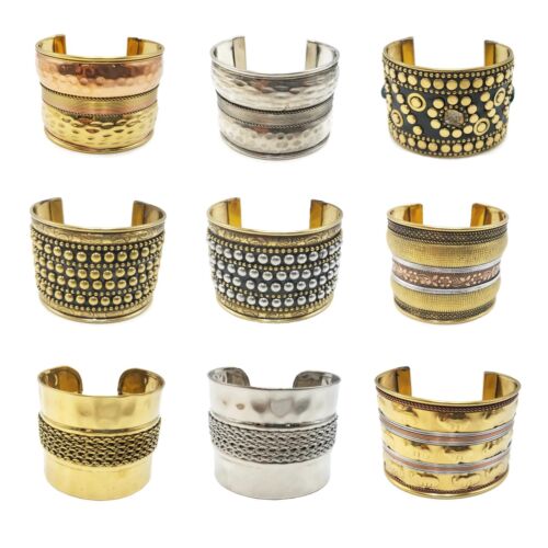 Brass Cuff Bracelet Assorted Design Gypsy Boho Bracelets 
