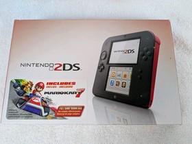 Nintendo 3DS 2DS System- Mario Kart 7 Limited Edition Crimson Red CIB W/ 3 Games