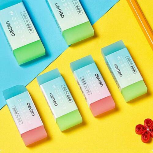 Cute Kawaii Soft Durable Cube Jelly Colored Rubber Eraser School Kids Stationery