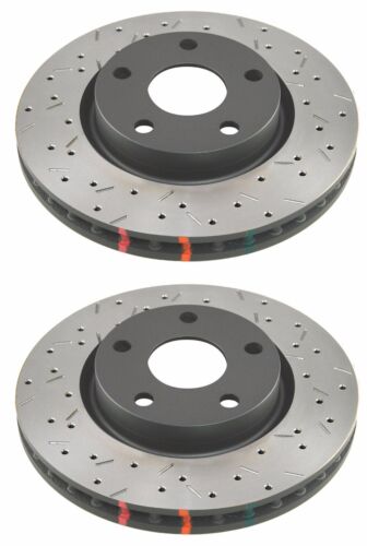 DBA 2016-2017 FORD FOCUS RS 2.3L HB REAR DRILLED SLOTTED BRAKE ROTORS T3 4000