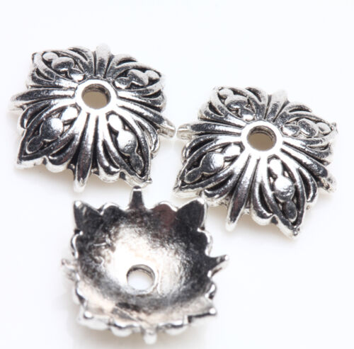 Wholesale DIY Tibet Silver Metal Loose Spacer Bead Flower Caps Jewelry Finding