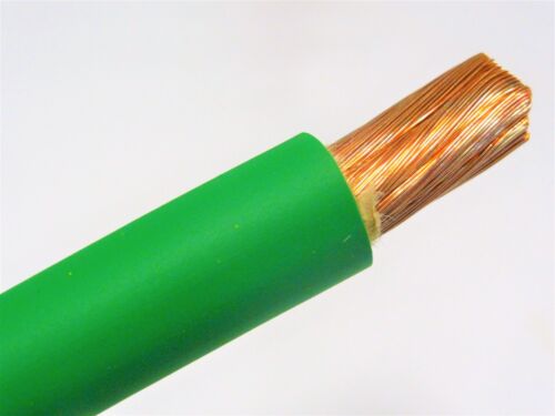 5/' FT 4 AWG GAUGE WELDING CABLE GREEN COPPER BATTERY LEADS MADE IN USA