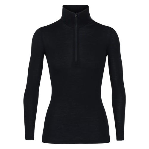 Icebreaker Women Long Sleeve Everyday Half Zip Merino schwarz