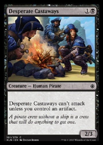 4x Desperate Castaways NM Ixalan MTG Magic Cards Black Common