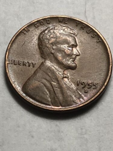 1955 D Lincoln Wheat Cent Almost Uncirculated AU Penny Red//Brown Coin Lot D101