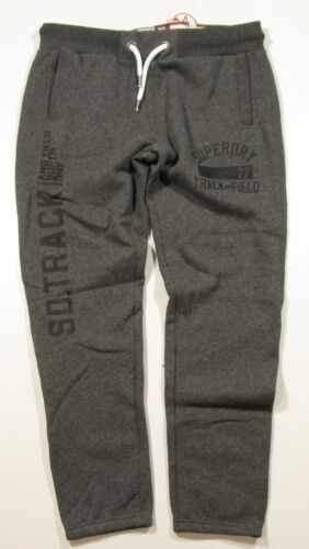 Superdry Men/'s Charcoal Black Graphic Trackster Jogger Pant